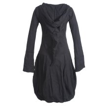 Vishes Warmes Langarm Winterkleid Ballonförmig mit Zipfelkapuze schwarz 40-42