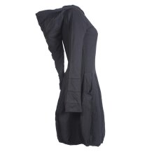 Vishes Warmes Langarm Winterkleid Ballonförmig mit Zipfelkapuze schwarz 44