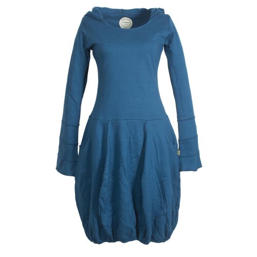 Vishes Warmes Langarm Winterkleid Ballonförmig mit Zipfelkapuze türkis 40-42