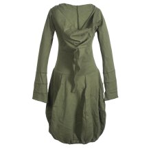 Vishes Warmes Langarm Winterkleid Ballonförmig mit Zipfelkapuze olive 40-42