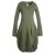 Vishes Warmes Langarm Winterkleid Ballonförmig mit Zipfelkapuze olive 40-42