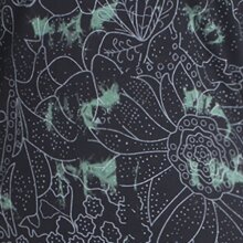 Vishes - Langarm Damen Tie-Dye Batik-Kleid Winter-Kleid Sweat-Kleid schwarz 38