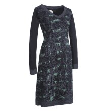 Vishes - Langarm Damen Tie-Dye Batik-Kleid Winter-Kleid Sweat-Kleid schwarz 46