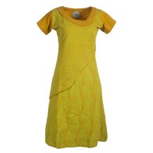 Vishes Damen Kurzarm Lagenlook Kleid Hippie Streifen...