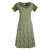 Vishes Damen Kurzarm Lagenlook Kleid Hippie Streifen Punkte Muster olive 48