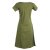 Vishes Damen Kurzarm Lagenlook Kleid Hippie Streifen Punkte Muster olive 50