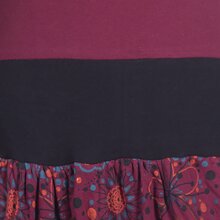 Vishes Langarm Damen Tulpen-Kleid Ballon-kleid Sweat-Kleid Baumwoll-kleid dunkelrot 46