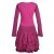 Vishes Langarm Damen Tulpen-Kleid Ballon-kleid Sweat-Kleid Baumwoll-kleid rosa 44