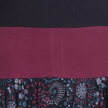 Vishes Langarm Damen Tulpen-Kleid Ballon-kleid Sweat-Kleid Baumwoll-kleid schwarz 50