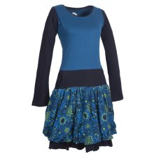 Vishes Langarm Damen Tulpen-Kleid Ballon-kleid Sweat-Kleid Baumwoll-kleid türkis 38