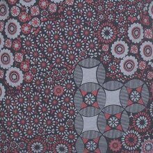 Vishes Damen A Line Wickelrock Cacheur Kurz Midi Mini-rock Druckknöpfe Tasche schwarz-dunkelrot 36-46