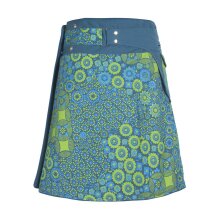 Vishes Damen A Line Wickelrock Cacheur Kurz Midi Mini-rock Druckknöpfe Tasche türkis-hellgrün 42-50