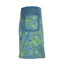 Vishes Damen A Line Wickelrock Cacheur Kurz Midi Mini-rock Druckknöpfe Tasche türkis-hellgrün 42-50