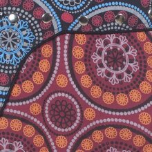 Vishes Damen A Line Wickelrock Cacheur Knielang Kurz Midi Druckknöpfe Tasche dunkelrot-schwarz 34-40