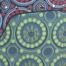 Vishes Damen A Line Wickelrock Cacheur Knielang Kurz Midi Druckknöpfe Tasche türkis-schwarz 34-40