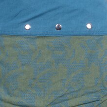 Vishes - Damen Wickelrock Rock zum Wickeln mit Druckknöpfen Spitze Blumen türkis 42-50