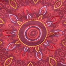 Vishes - Wickelrock Rock zum Wickeln Kurz Druckknöpfe Sonne Blume Bestickt dunkelrot 42-50