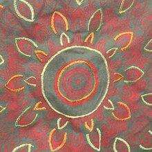 Vishes - Wickelrock Rock zum Wickeln Kurz Druckknöpfe Sonne Blume Bestickt olivegrün 38-44