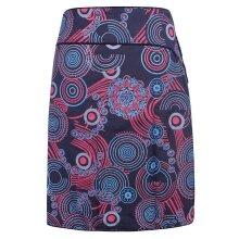 Vishes Kurzer Wickelrock Rock zum Wickeln Druckknöpfe Blumen Kreise Bestickt schwarz 40-50