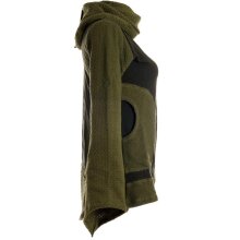 Vishes Damen Pullover aus Baumwolle mit Schalkragen olive 46