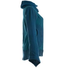 Vishes Damen Pullover aus Baumwolle mit Schalkragen dunkeltürkis 48