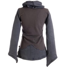 Vishes Damen Pullover aus Baumwolle mit Schalkragen grau 36