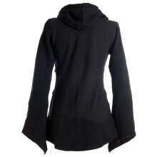 Vishes Damen Pullover aus Baumwolle mit Schalkragen schwarz 36