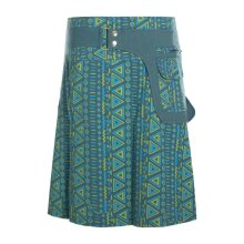 Damen Ethno Wickelrock Rock mit Druckknöpfen türkis 36-46