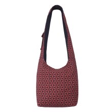 Vishes Unisex Umhängetasche Schultertasche - Tasche zum Umhängen für die Schulter Facetten Bumen braun