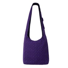 Vishes Unisex Umhängetasche Schultertasche - Tasche zum Umhängen für die Schulter Facetten Bumen violett