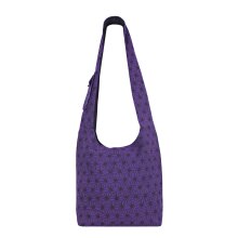 Vishes Unisex Umhängetasche Schultertasche - Tasche zum Umhängen für die Schulter Asanoha Druck lila