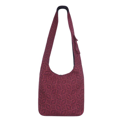 Vishes Unisex Umhängetasche Schultertasche - Tasche zum Umhängen für die Schulter Vintage Motiv dunkelrot