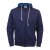 Vishes - Herren Cutwork Hoodie Jacke Sweater Einfarbig Warm Kapuze Kängurutasche dunkelblau 52-54