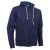 Vishes - Herren Cutwork Hoodie Jacke Sweater Einfarbig Warm Kapuze Kängurutasche dunkelblau 52-54