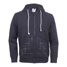 Vishes - Herren Cutwork Hoodie Jacke Sweater Einfarbig...