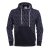 Vishes - Herren Baumwoll-Hoodie Sweater mit Kanguru-Tasche und Om-Druck schwarz 66