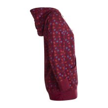 Vishes - Kuscheliges Damen Hoodie Baumwoll Kapuzenpullover Kapuzensweater mit Om Druck dunkelrot 38