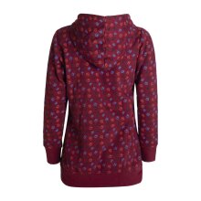 Vishes - Kuscheliges Damen Hoodie Baumwoll Kapuzenpullover Kapuzensweater mit Om Druck dunkelrot 40-42