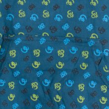 Vishes - Kuscheliges Damen Hoodie Baumwoll Kapuzenpullover Kapuzensweater mit Om Druck türkis 46