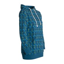 Vishes - Kuscheliges Damen Hoodie Baumwoll Kapuzenpullover Kapuzensweater mit Om Druck türkis 46