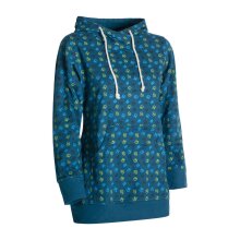 Vishes - Kuscheliges Damen Hoodie Baumwoll Kapuzenpullover Kapuzensweater mit Om Druck türkis 46