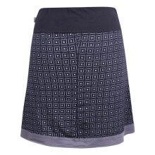 Vishes - Damen Baumwoll-Rock, 70er Jahre Retro Mosaik Blumen-Druck Taschen schwarz 34