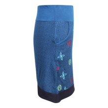 Vishes - Damen Baumwoll-Rock, 70er Jahre Retro Mosaik Blumen-Druck Taschen türkis 36