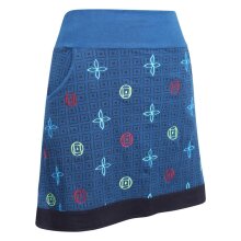 Vishes - Damen Baumwoll-Rock, 70er Jahre Retro Mosaik Blumen-Druck Taschen türkis 36