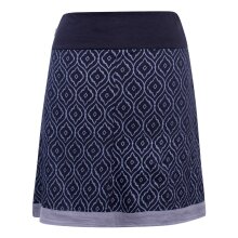 Vishes - Damen Baumwoll-Rock, 70er 80er Jahre Retro Muster bedruckt bestickt, Taschen  schwarz 48