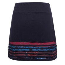 Vishes - Kurzer Damen Sommerrock Gestreift zum Überziehen schwarz 42