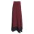 Vishes - Langer Damen Rock Lang Längenverstellbar zum Hochschieben Raffen dunkelrot 42