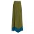 Vishes - Langer Damen Rock Lang Längenverstellbar zum Hochschieben Raffen olive 40