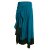 Vishes - Langer Damen Rock Lang Längenverstellbar zum Hochschieben Raffen türkis 46
