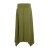 Vishes Damen A-Linie Rock Baumwolle Vintage, Retro breiter Bund mit Kordel-Zug olive 34